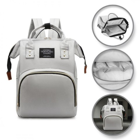 Torba, organizer, plecak dla mamy Szary PLM10SZ