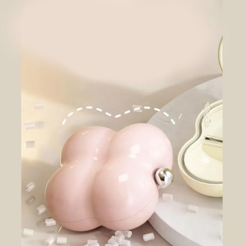 Kuferek etui organzier przenośna szkatułka na biżuterię kremowa PD156R