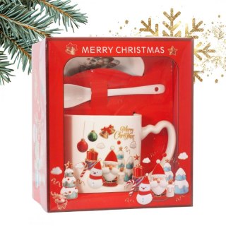 KUBEK ŚWIĄTECZNY - zestaw w pudełku z zaparzaczem i łyżeczką 400 ml KB20WZ1