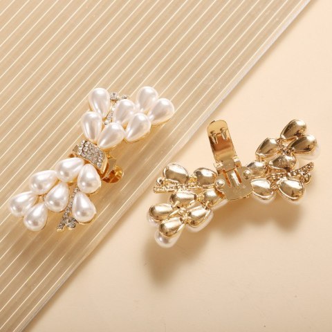 Klipsy do butów KOKARDKI z cyrkoniami i perełkami 2 szt. KDB52