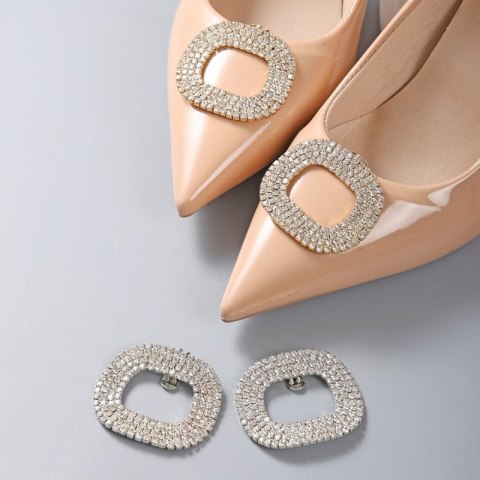 Klipsy do butów z kryształkami, cyrkoniami 2 szt. KDB51