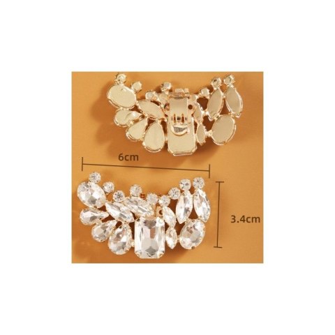 Klipsy do butów z kryształkami i cyrkoniami 2 szt. KDB55