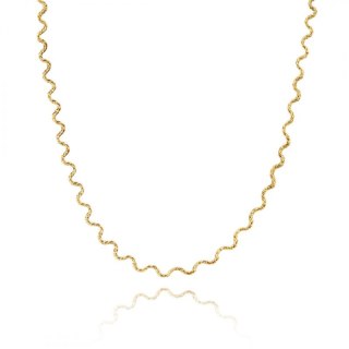 Naszyjnik stal szlachetna pozłacana 14k złotem NST2156