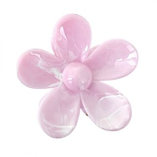 Spinka do włosów klamra XL kwiat Marmurek różowy 7,5 x 8cm SP379R