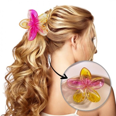 Spinka do włosów klamra XL kwiat OMBRE lato 7,5 x 8cm SP322