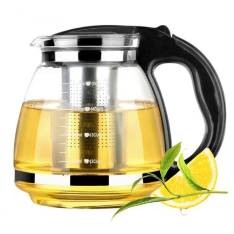 Żaroodporny dzbanek z zaparzaczem i pokrywką 2000 ml - DZ08