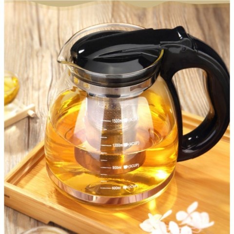 Żaroodporny dzbanek z zaparzaczem i pokrywką 2000 ml - DZ08