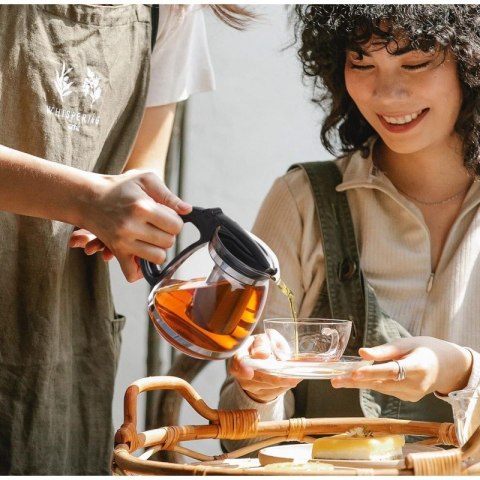 Żaroodporny dzbanek z zaparzaczem i pokrywką 2000 ml - DZ08