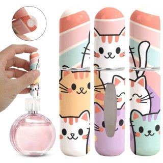 Zestaw 2szt. ATOMIZERÓW podróżnych na perfumy 5ML Kotki dozownik AK19