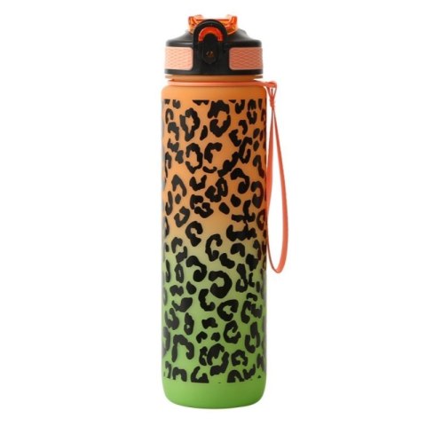 Butelka na wodę, bidon PANTERKA 1L ombre pomarańcz z zielonym BD43WZ3