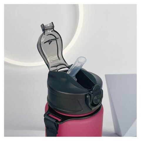 Butelka na wodę, sportowy bidon matowy 750ML bordowy ECARLA SPORTS BD49