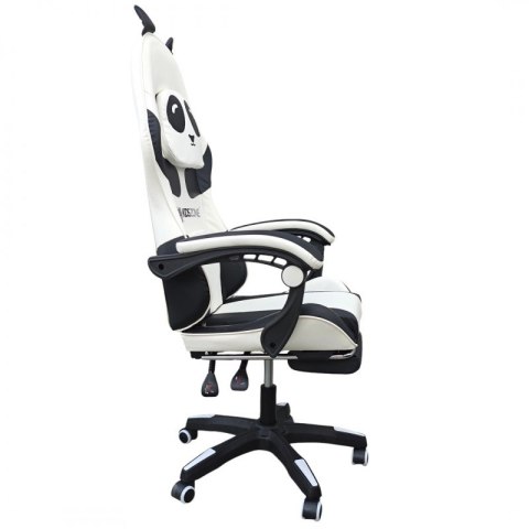 Fotel gamingowy obrotowy PANDA z podnóżkiem i z masażerem KIDS ZONE KO34