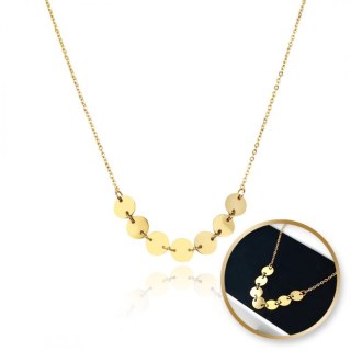 Naszyjnik stal chirurgiczna złoty NST1027