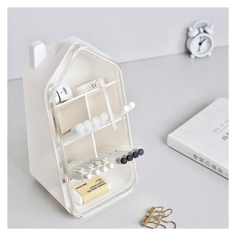 Organizer biurowy, przybornik z przegródkami, domek 11 x 11 x 21,6cm CB72