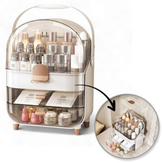 Organizer szkatułka na kosmetyki, biżuterię, biały 38 x 27 x 18 cm CB73