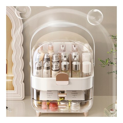 Organizer szkatułka na kosmetyki, biżuterię, biały 38 x 27 x 18 cm CB73