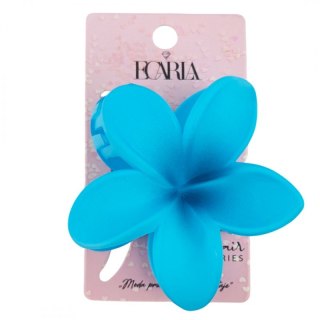Spinka do włosów klamra XL kwiat OMBRE matowy niebieski 7,5 x 8cm SP401
