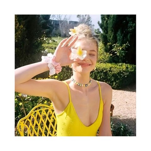 Spinka do włosów klamra XL kwiat ombre żółty 7,5x8cm SP269ZO