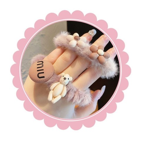 Zestaw frotek gumek do włosów 5w1 na plakietce PUCHATE GUM175