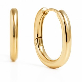 Kolczyki ze stali szlachetnej platerowane 14k złotem KST2895