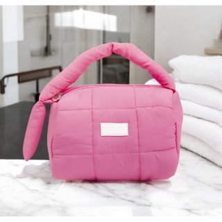 Kosmetyczka damska pikowana kuferek z rączką 18,5 x 12,5 x 13 cm KS140R