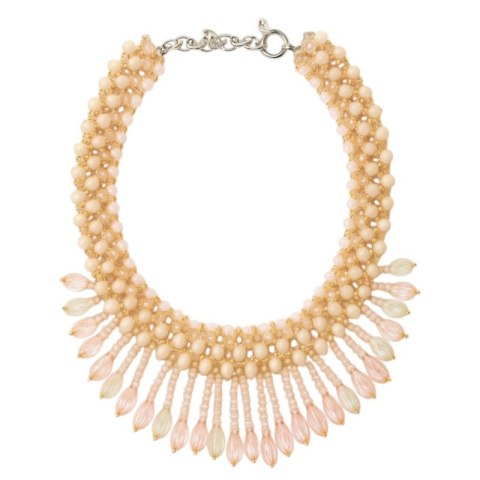 Naszyjnik kolia XXL złota wachlarz róż N418R