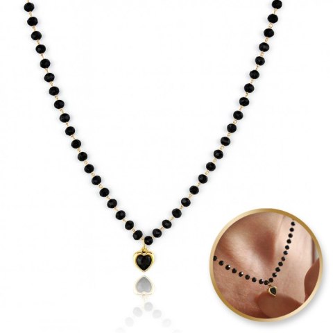 Naszyjnik stal szlachetna pozłacana 14k złotem, NST2202