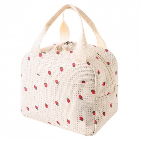 Torba termiczna do przenoszenia żywności LUNCH BOX truskawki 26x21x18cm PJM42