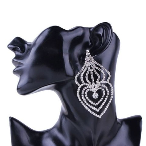 Kolczyki wiszące kryształki srebrne K979S