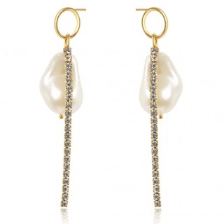 Kolczyki ze stali szlachetnej pozłacanej KST3002