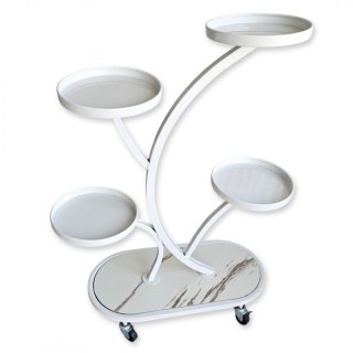 Kwietnik, regał, stojak na kwiaty metalowy na kółkach 50x 25x 80cm SZ43B