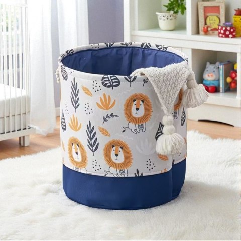 Pojemnik na zabawki kosz, worek na pranie, organizer lwy 40x35cm OR115