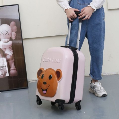 WALIZKA DZIECIĘCA KABINOWA BAGAŻ DZIECI miś róż WP05