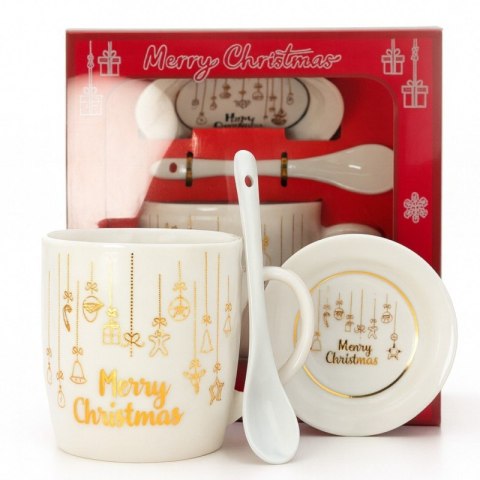 KUBEK ŚWIĄTECZNY - zestaw w pudełku z zaparzaczem i łyżeczką 350 ml KB33WZ4