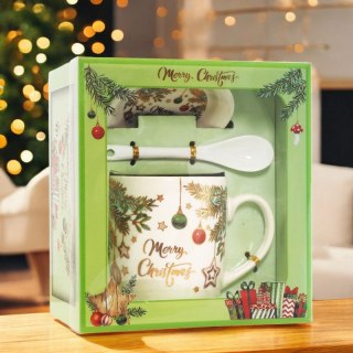 KUBEK ŚWIĄTECZNY - zestaw w pudełku z zaparzaczem i łyżeczką 400 ml KB16WZ1