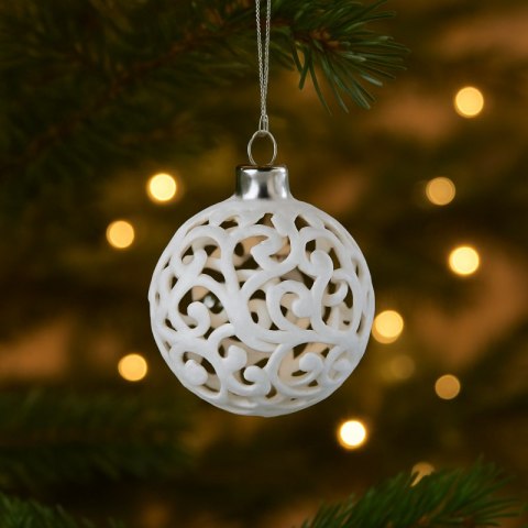 Komplet bombek 100szt. w opakowaniu białe, bombki na choinkę BSN40