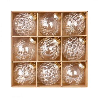 Komplet bombek 9 szt. opakowaniu 8cm, bombki na choinkę BSN61