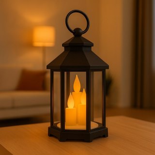 Lampion dekoracyjny LED z imitacją świec 12 x 21 cm - LAMP53