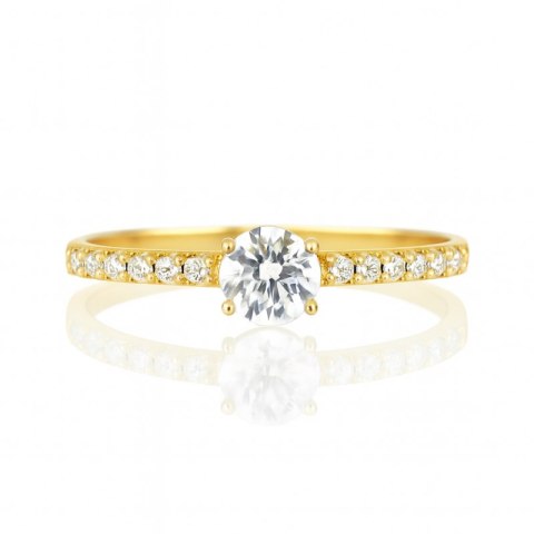 Pierścionek pozłacany stal chirurgiczna platerowana złotem PST960, Rozmiar pierścionków: US6 EU11