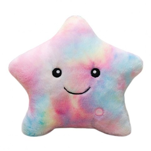 Poduszka w kształcie Gwiazdki Róż Ombre LED, piękna welurowa 40x35 cm PDS20