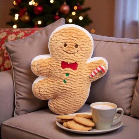 Poduszka w kształcie Pierniczka piękna welurowa 45 cm PDS17