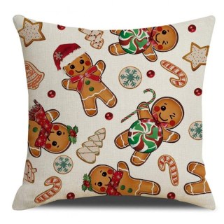 Poszewka na poduszkę 45 x 45 cm motyw świąteczny BOHO POD247