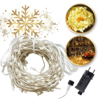 Zewnętrzne/wewnętrzne lampki choinkowe ryż 450 LED 17m, barwa ciepłe białe do dekoracji LAMP60CB