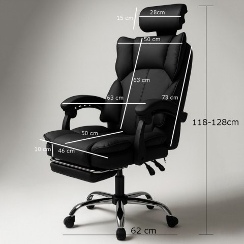 Fotel biurowy obrotowy Directo z podnóżkiem - Brązowy ciemny MATERIAŁ KO49BR