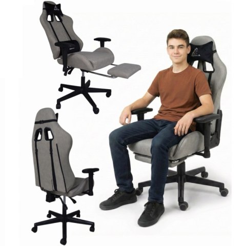 Fotel gamingowy obrotowy EvoChair z masażerem i regulowanymi podłokietnikami KO45SZ-MAT