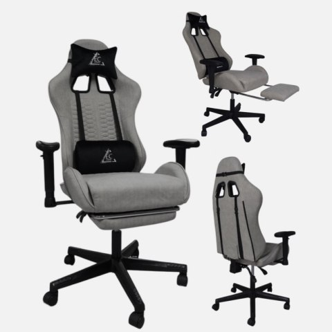 Fotel gamingowy obrotowy EvoChair z masażerem i regulowanymi podłokietnikami KO45SZ-MAT