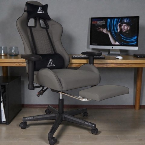 Fotel gamingowy obrotowy EvoChair z masażerem i regulowanymi podłokietnikami KO45SZ