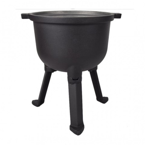 Kociołek żeliwny garnek żeliwny na ognisko 8L POKRYWA BBQ01