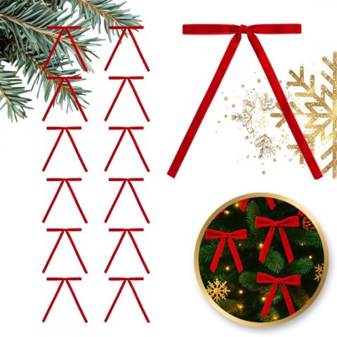 Kokardki, ozdoby świąteczne 13 x 18 cm, zestaw 12 szt. - WOZ39