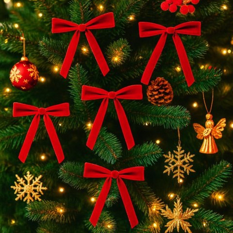 Kokardki, ozdoby świąteczne 13 x 18 cm, zestaw 12 szt. - WOZ39